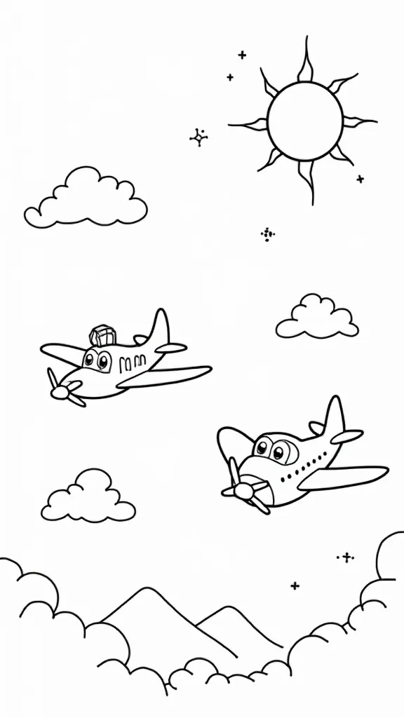 planes disney coloring pages